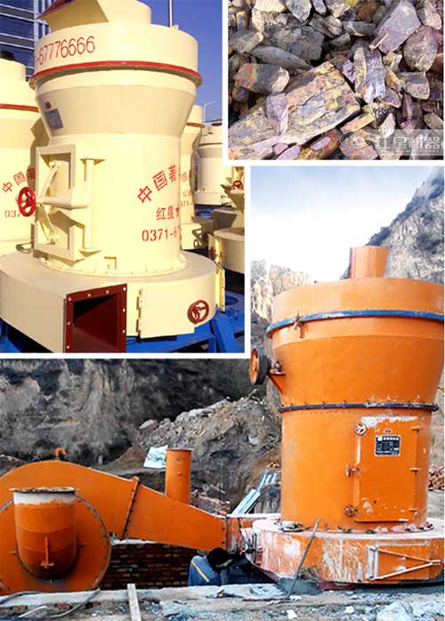 鐵礦石YGM85雷蒙磨型號及其生產現場